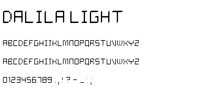 Dalila Light font